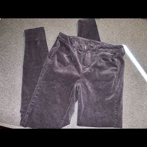 Velvet black skinny jeans